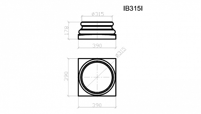 IB315I, основание и пьедестал для ионических и тосканских колонн D290-315мм